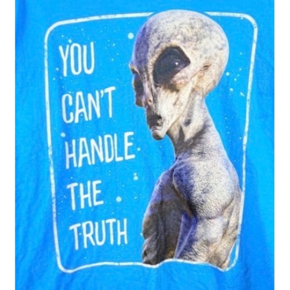 Alien You Can't Handle The Truth Graphic T-Shirt Blue XL